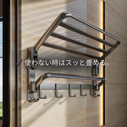 簡単ノードリルタオルラック｜ランキング1位・賃貸OK・壁に傷をつけない